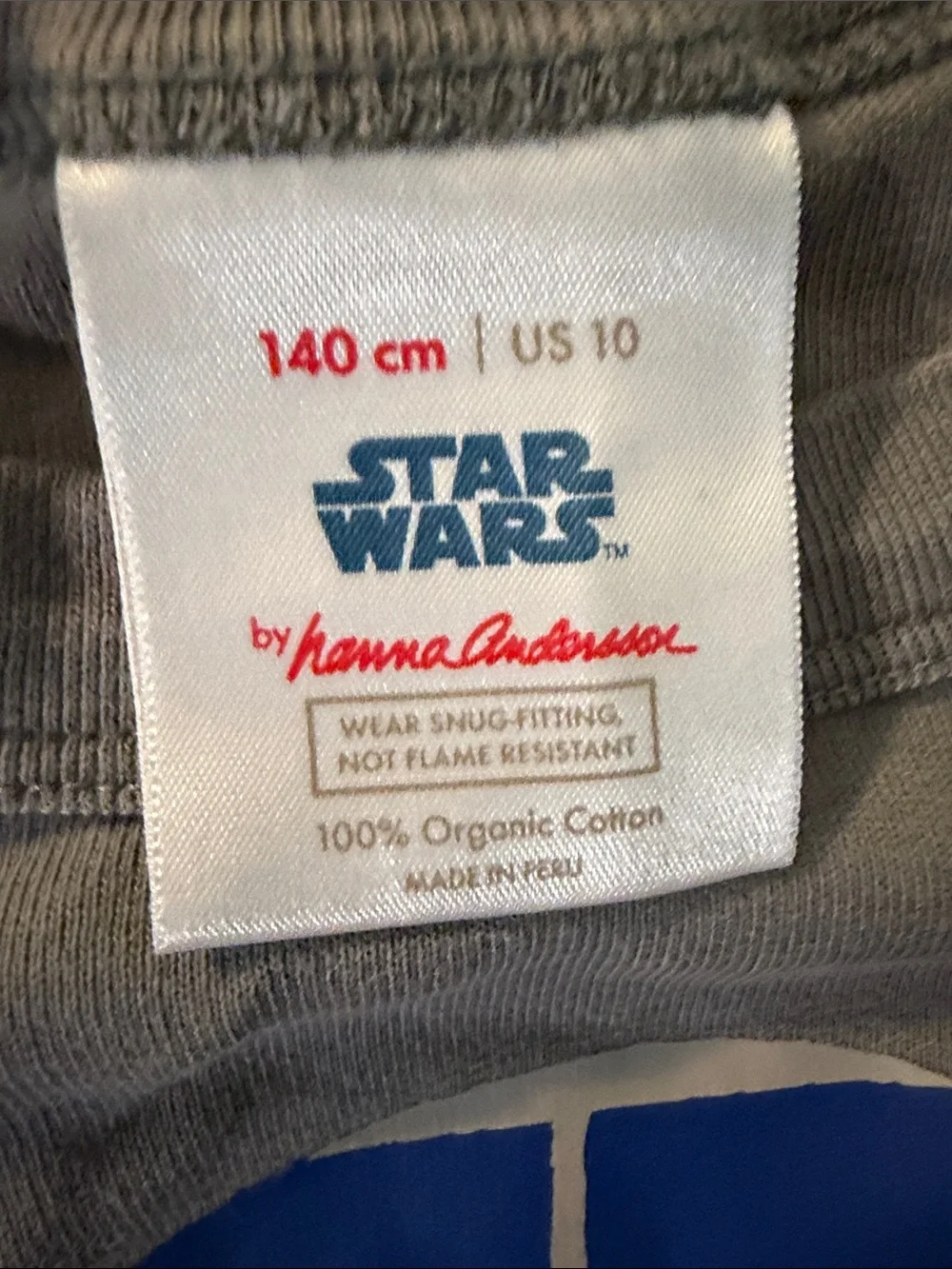Hanna Andersson/Star Wars Kids Gray R2-D2 Holiday Pajama Set